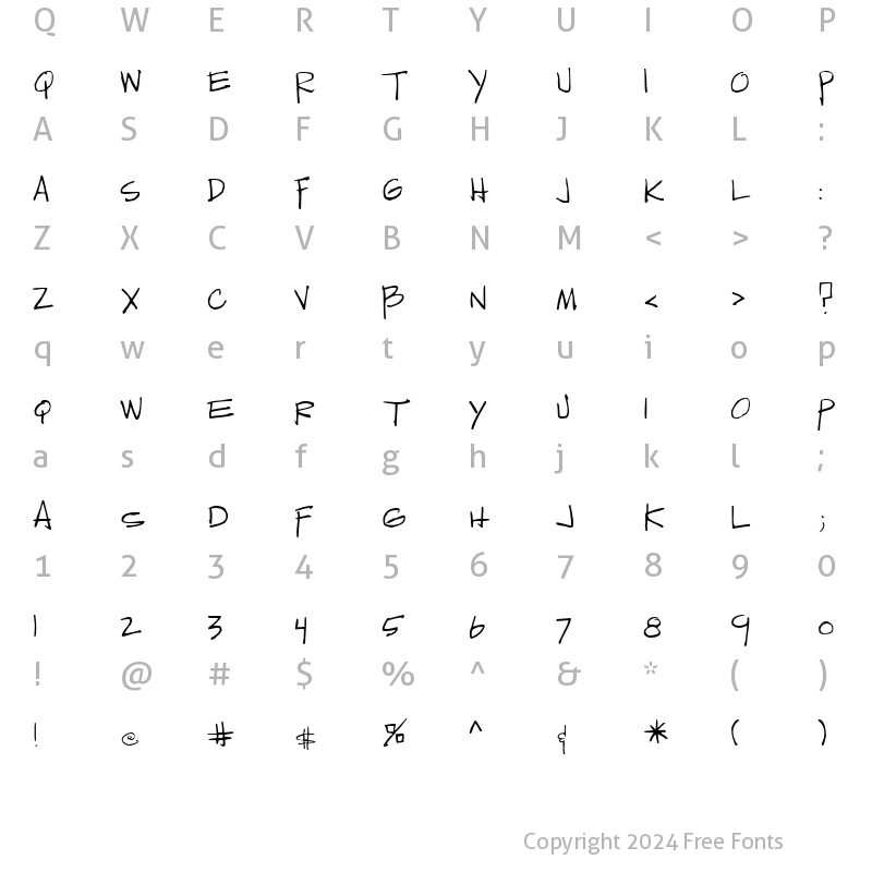 Character Map of Sedillo Regular