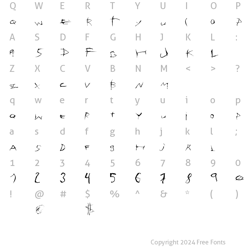 Character Map of Sehnsucht Font Sehnsucht Font