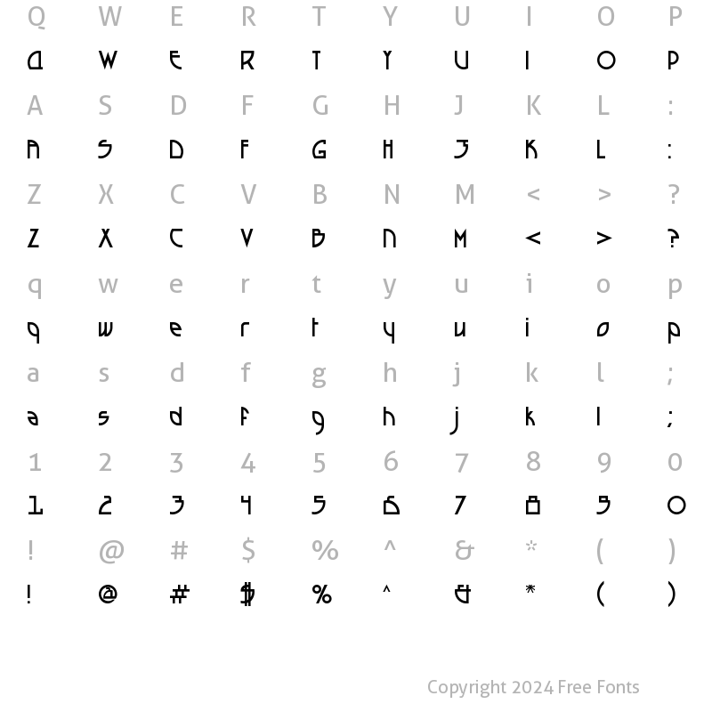 Character Map of Seized Future A Regular