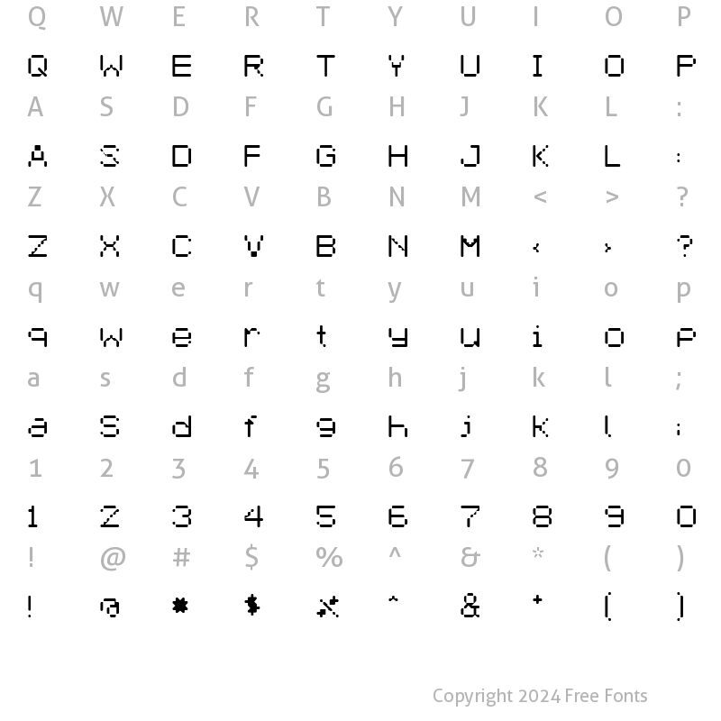 Character Map of Selector Light