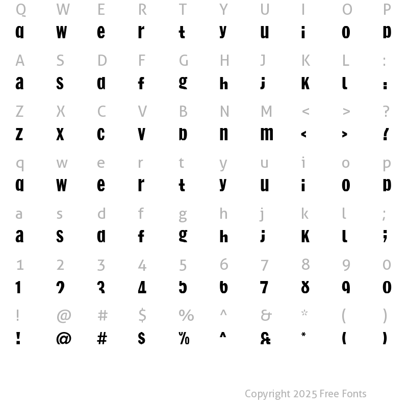 Character Map of SelfCensorShit Regular