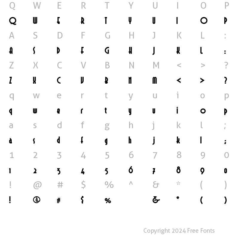 Character Map of Selznick Remix NF Regular