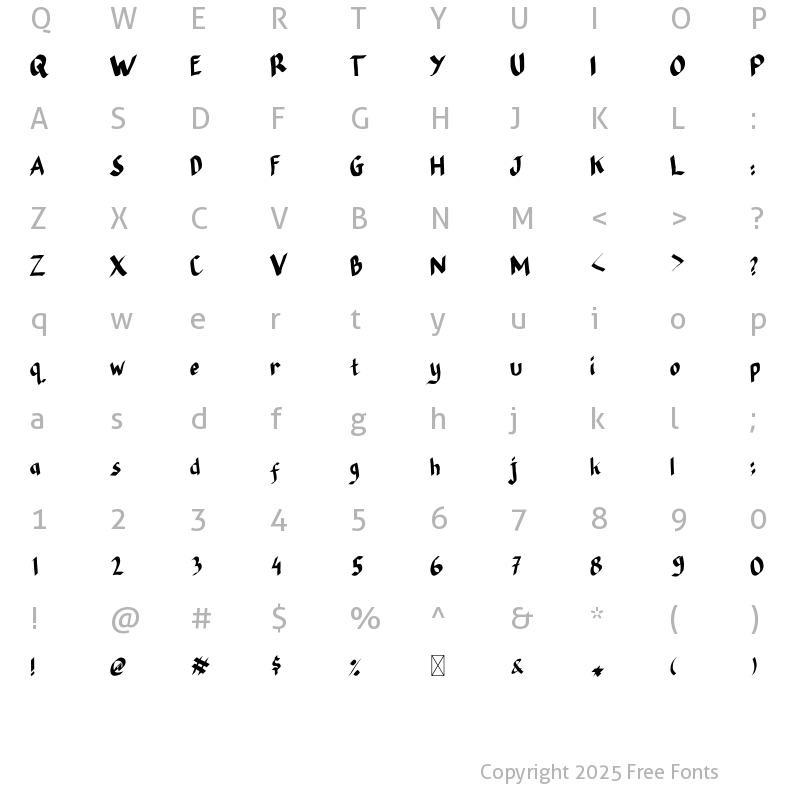 Character Map of Semangatpagi Regular