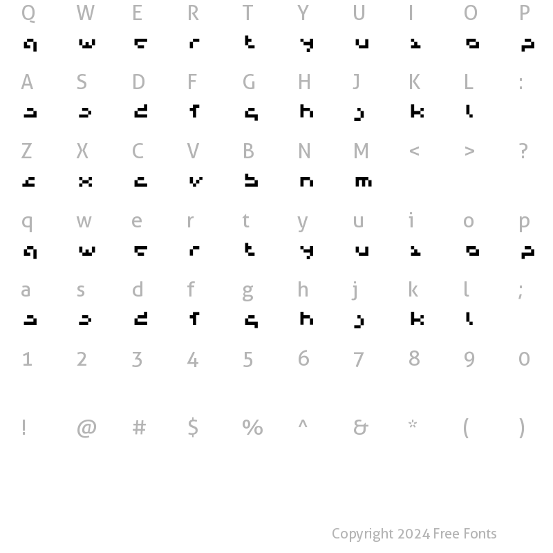 Character Map of SendaiSmallprint Regular