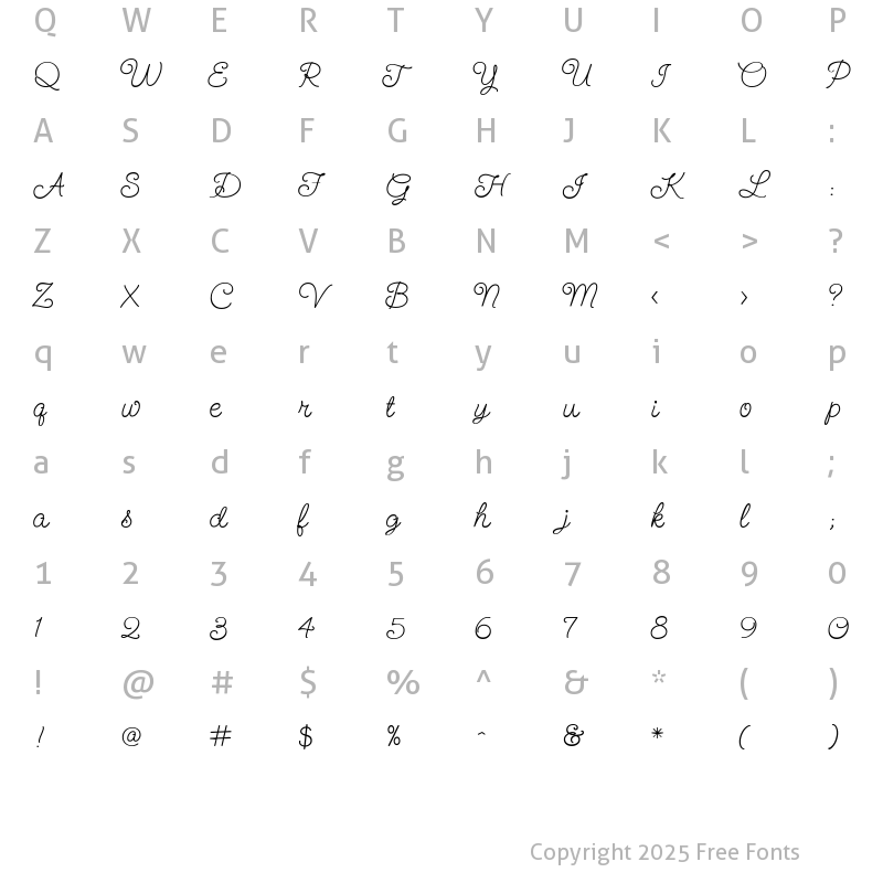 Character Map of SendFlowers Regular