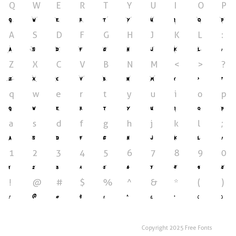 Character Map of Sengatz Regular