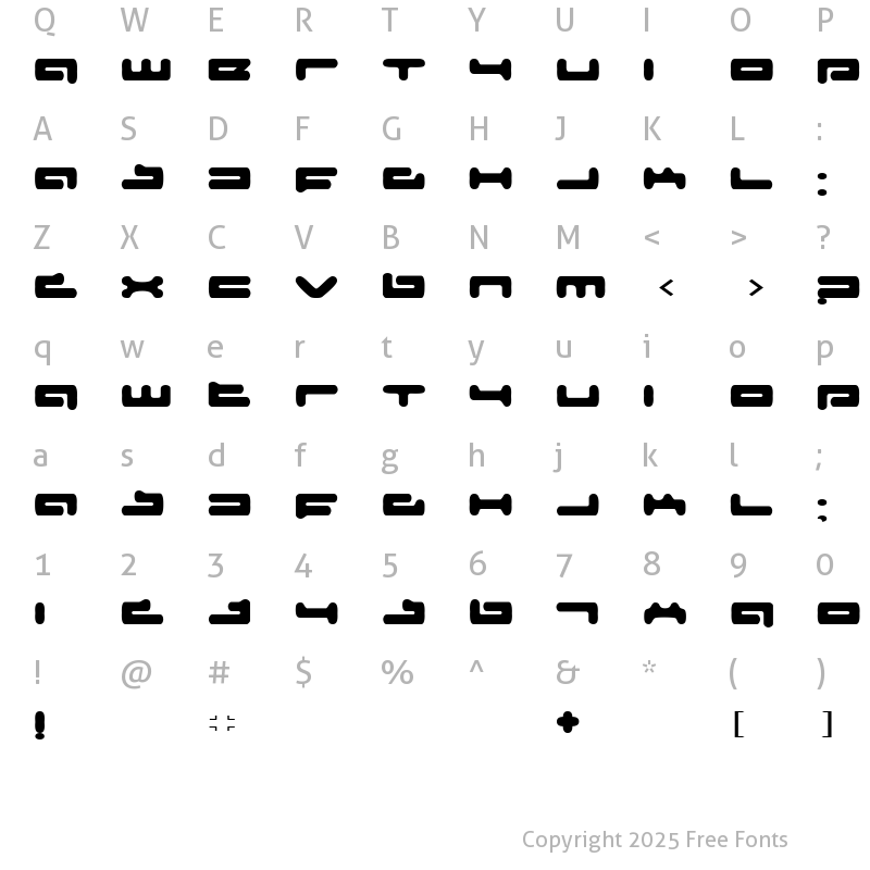 Character Map of Senior Service Normal