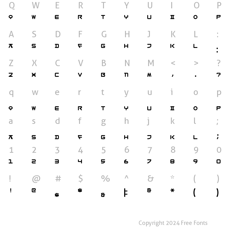 Character Map of SeoulStacking Alt Regular