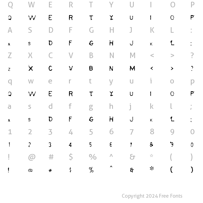 Character Map of Serapis Caps Regular