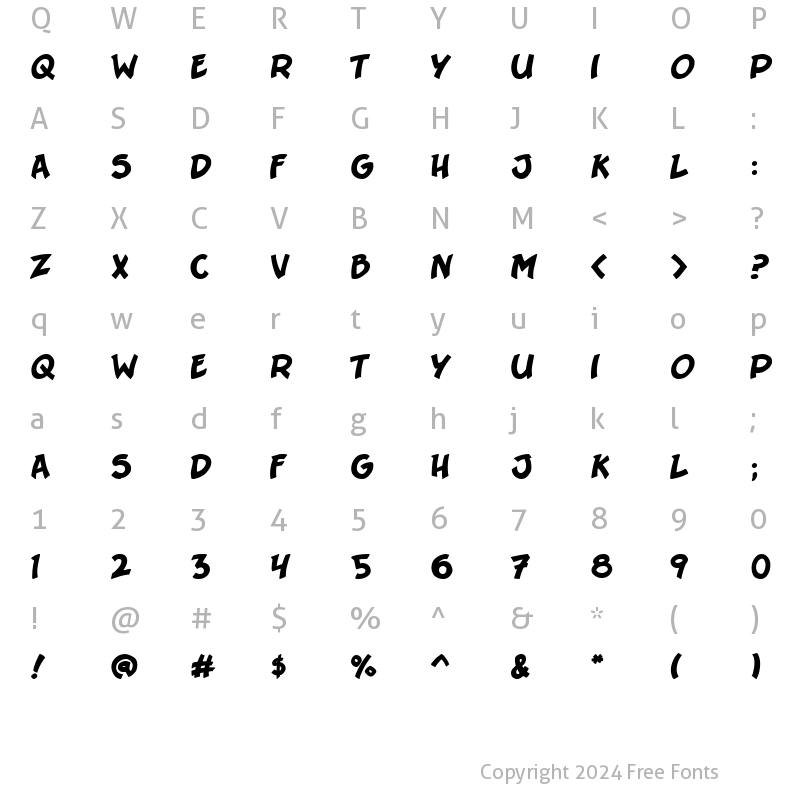 Character Map of Sergeant SixPack Regular