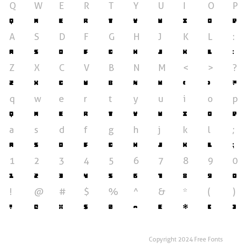 Character Map of Sergury Regular