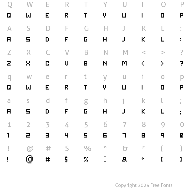 Character Map of serious1 Regular