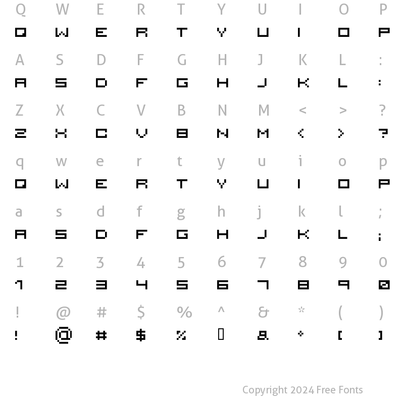 Character Map of serious3 Regular