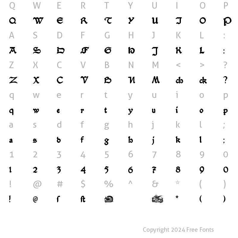 Character Map of SerpentisBlack Regular