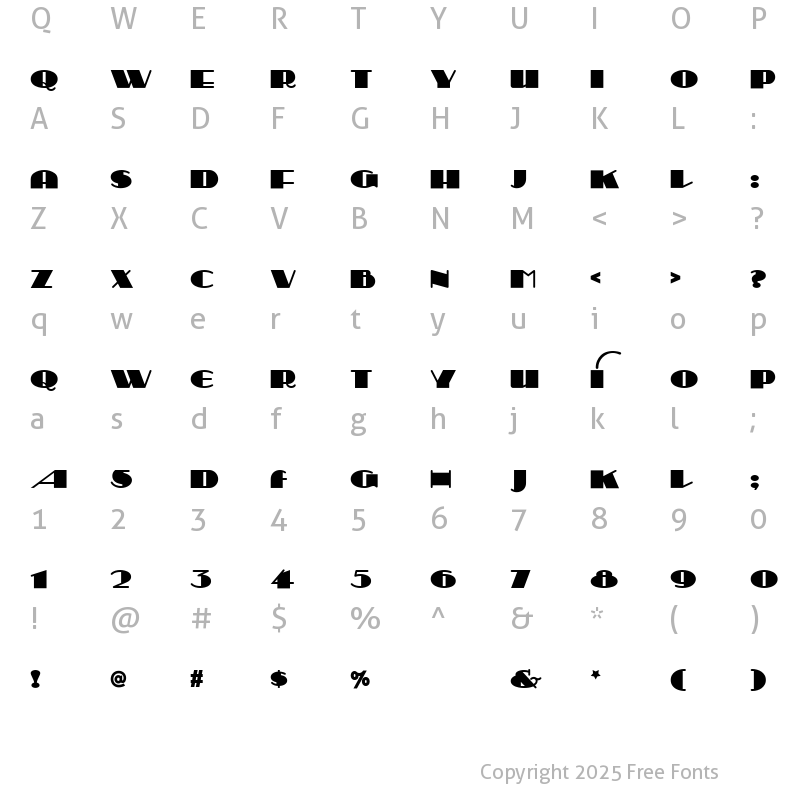 Character Map of Sesquipedalian NF Regular