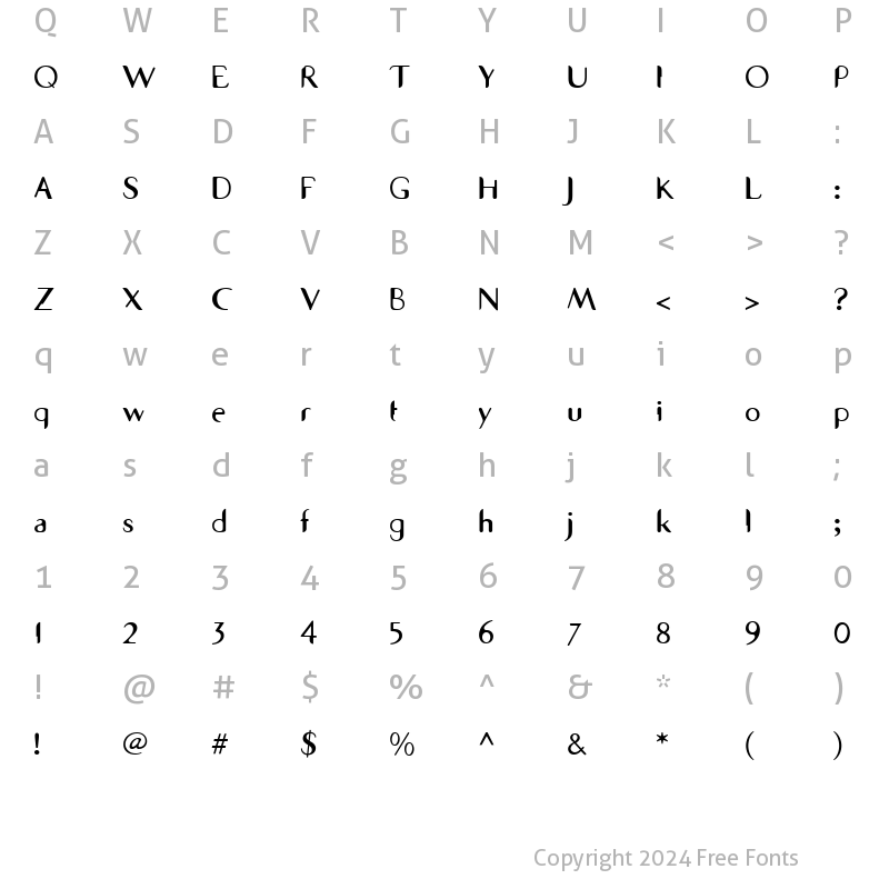 Character Map of SevenSansICG Bold