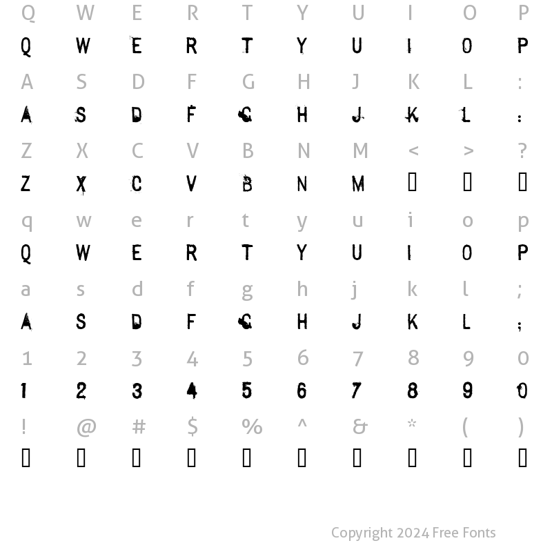 Character Map of SextonSans Regular