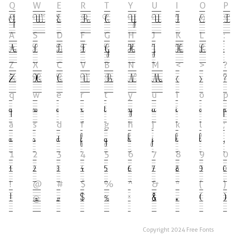 Character Map of SeyesBDE Regular