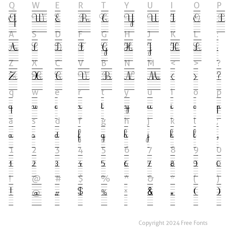 Character Map of SeyesBDL Regular