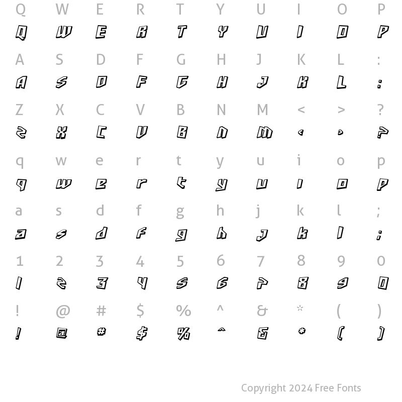 Character Map of SF Junk Culture Shaded Oblique