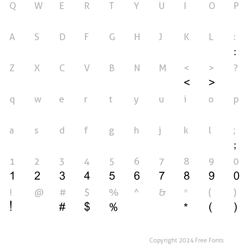 Character Map of SF Khaled Medium