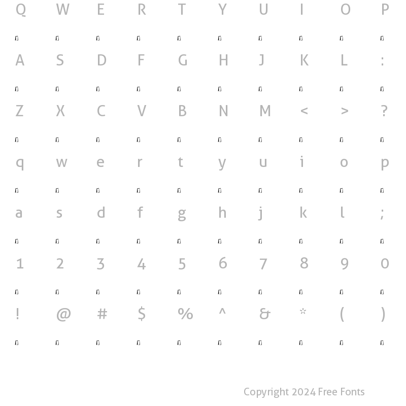 Character Map of SH_farisi_3 SH_farisi_3