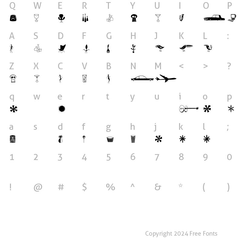 Character Map of Shag Shagbats