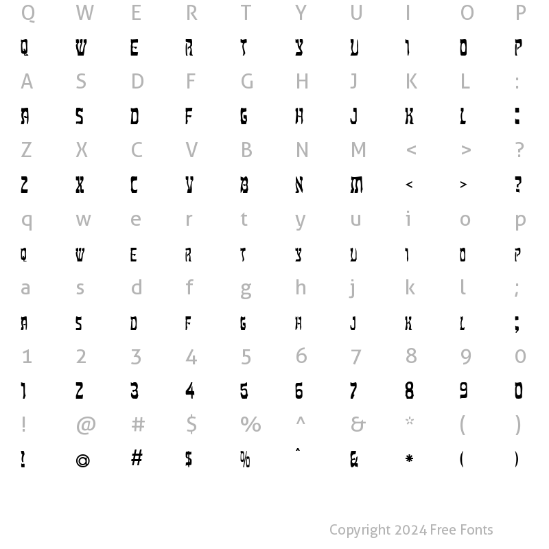 Character Map of Shalom Normal