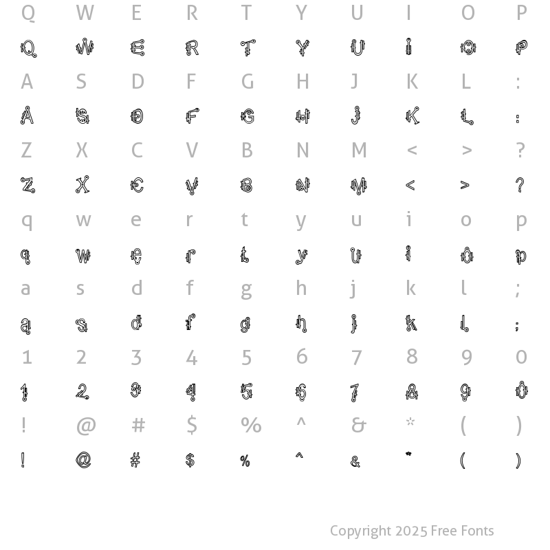 Character Map of Shamantics Hollow Regular