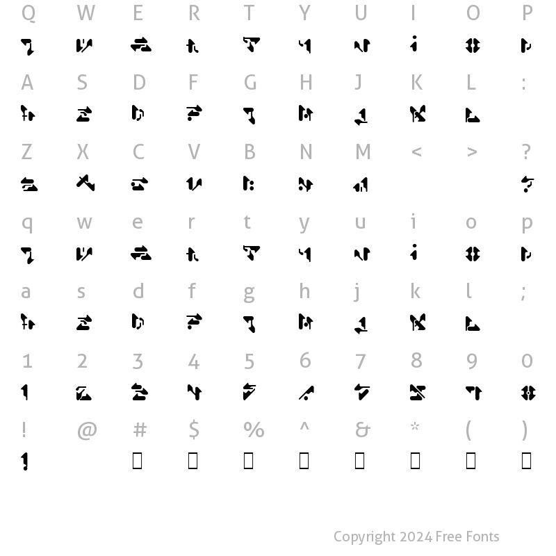 Character Map of Shamen Remix Normal