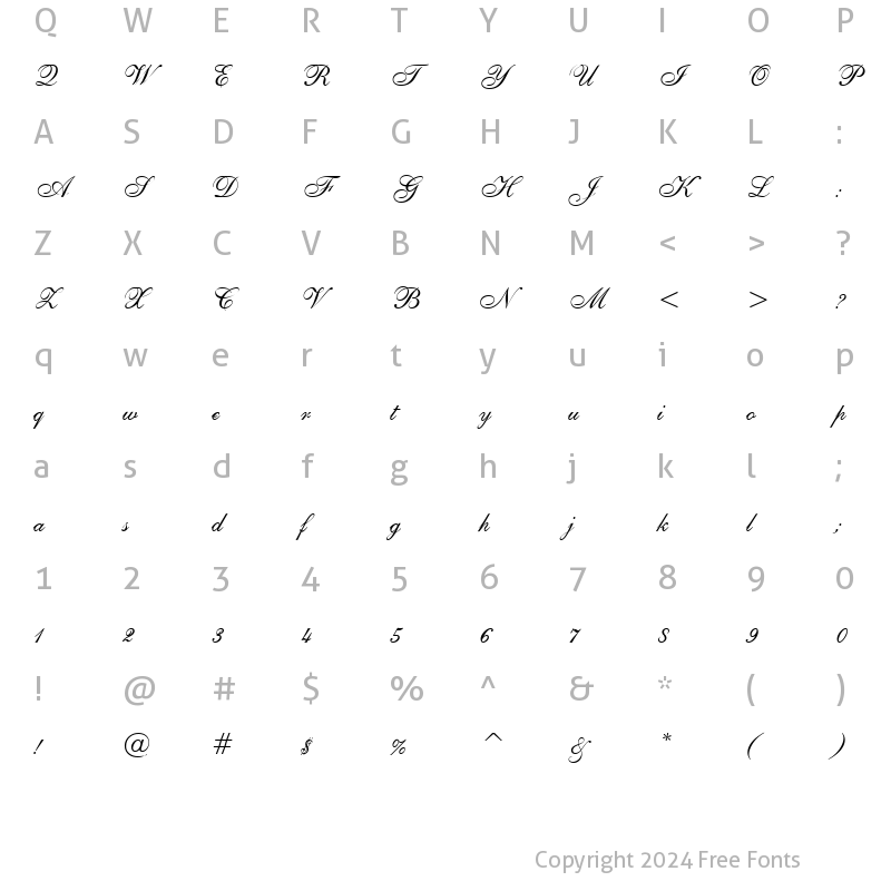 Character Map of Sheer Beauty Normal