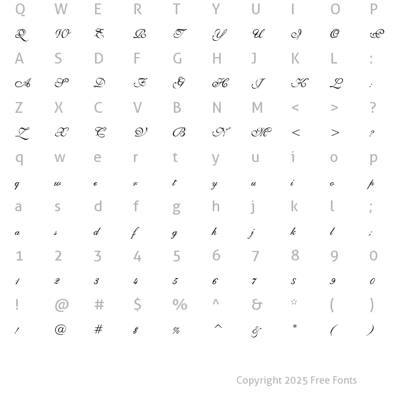 Character Map of Sheer Elegance Normal