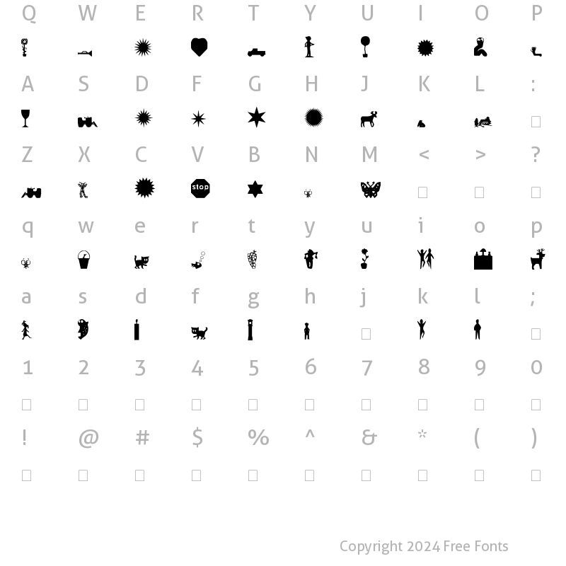 Character Map of sherberi Regular