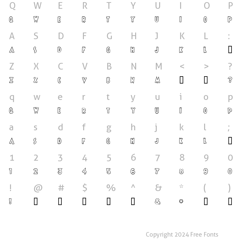 Character Map of ShermlockMadstyle Regular