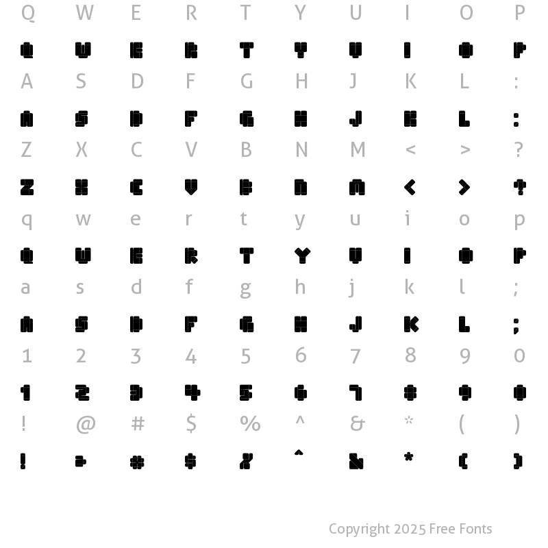 Character Map of Shipflat Regular