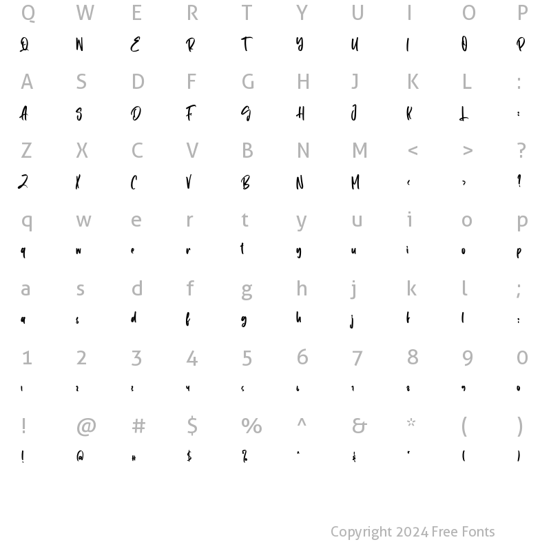 Character Map of Shohibul Regular