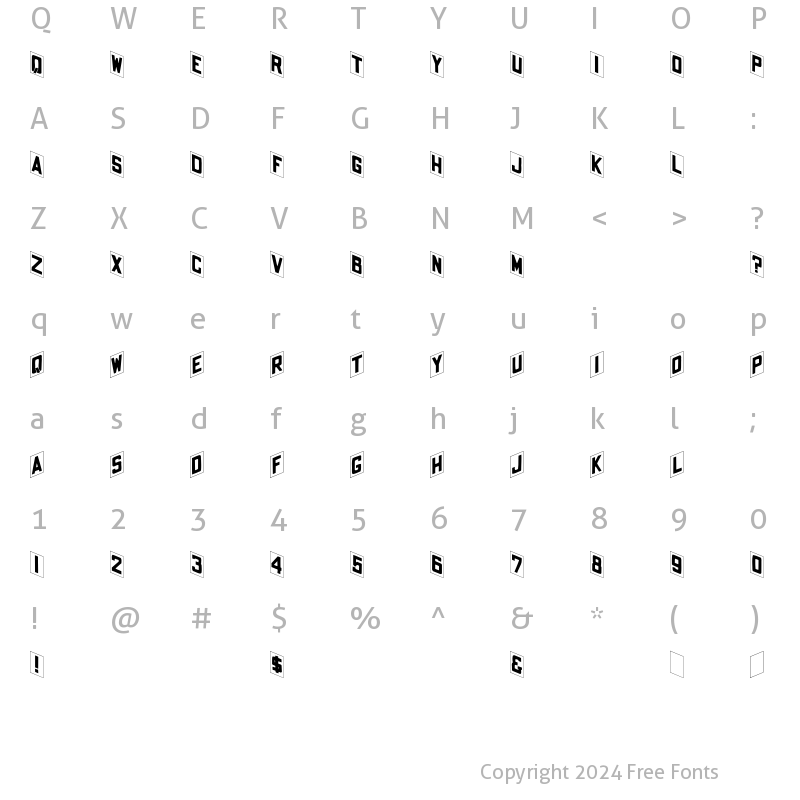 Character Map of Shohl-Fold Regular