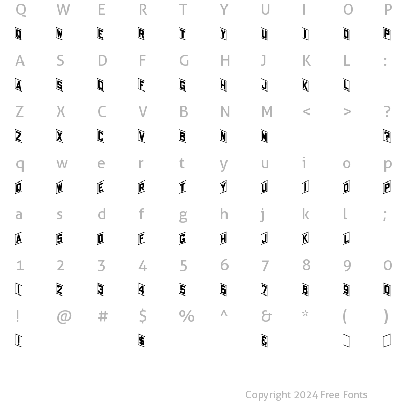 Character Map of Shohl Regular