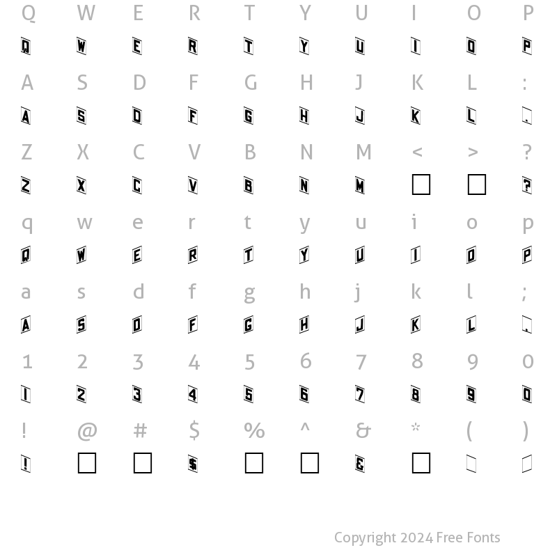 Character Map of ShohlFold Normal