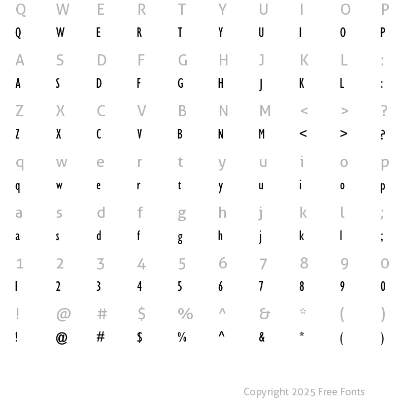 Character Map of Shorooq Yaraa Medium