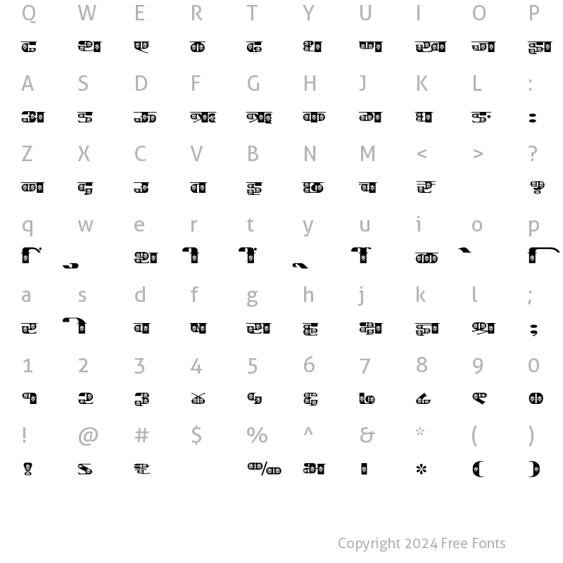 Character Map of SHREE-DEV7-3666 Regular