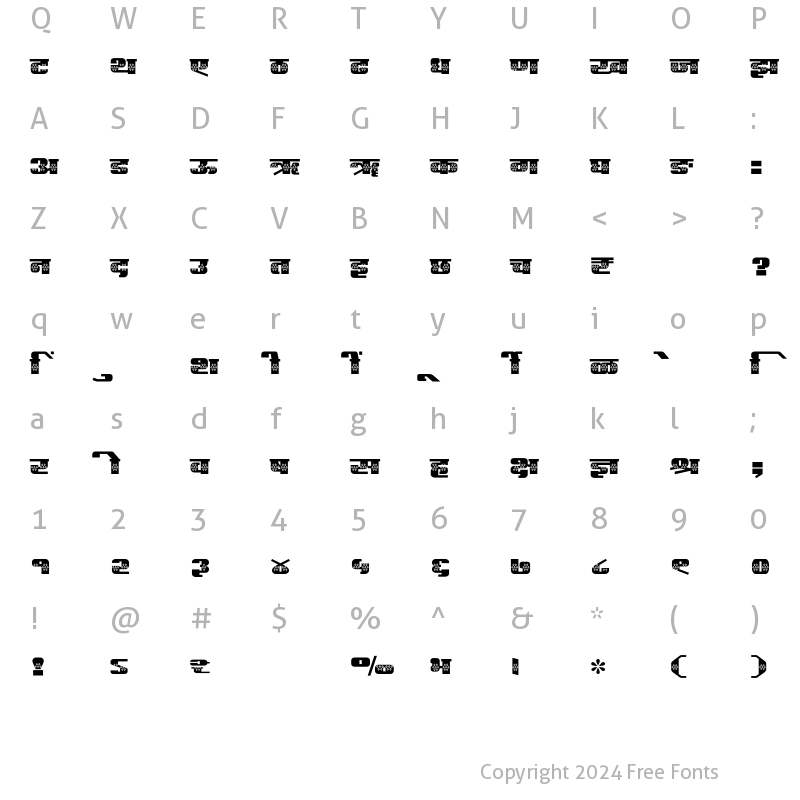 Character Map of SHREE-DEV7-3677 Regular