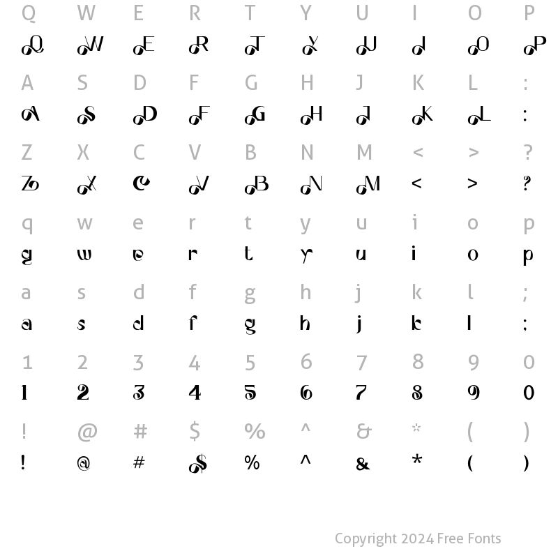 Character Map of Si Cantix Regular