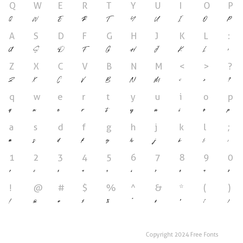 Character Map of Siarons Regular