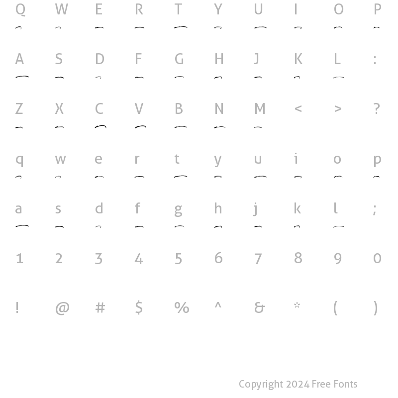 Character Map of Siarons Swash Regular