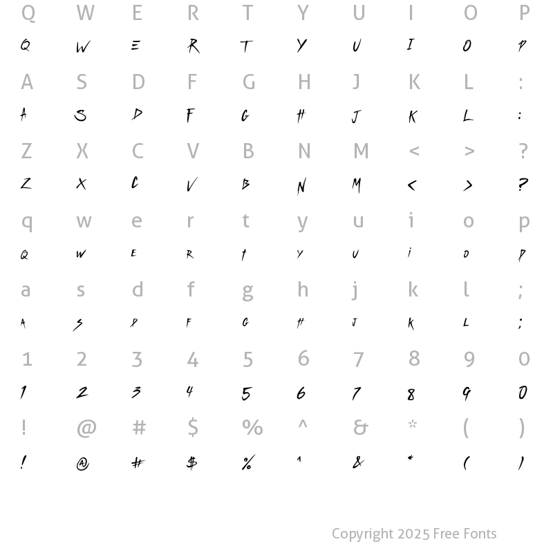 Character Map of SickleMoON Regular