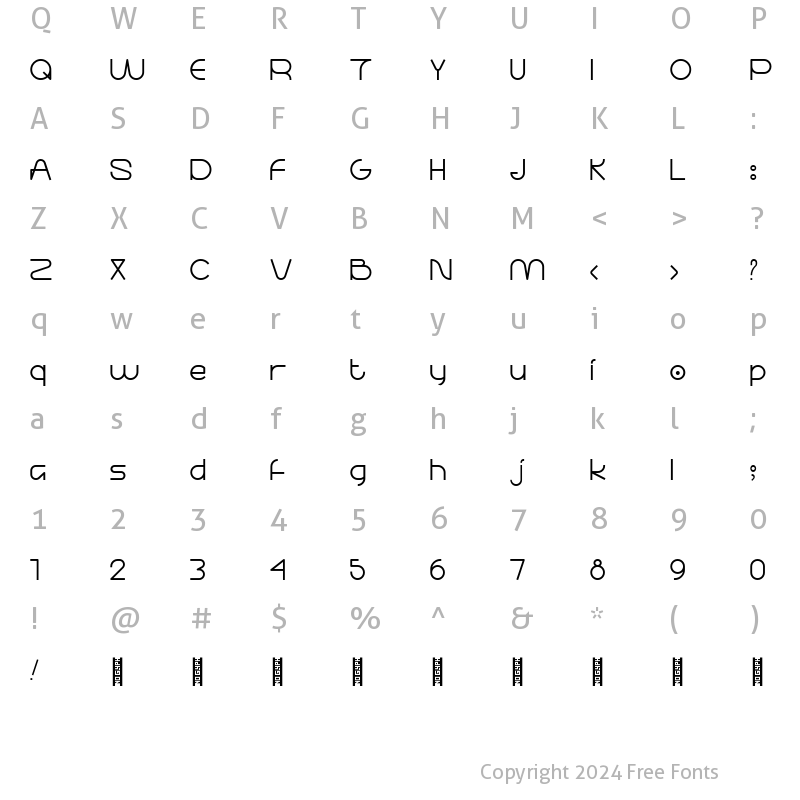 Character Map of sidiqie Bold