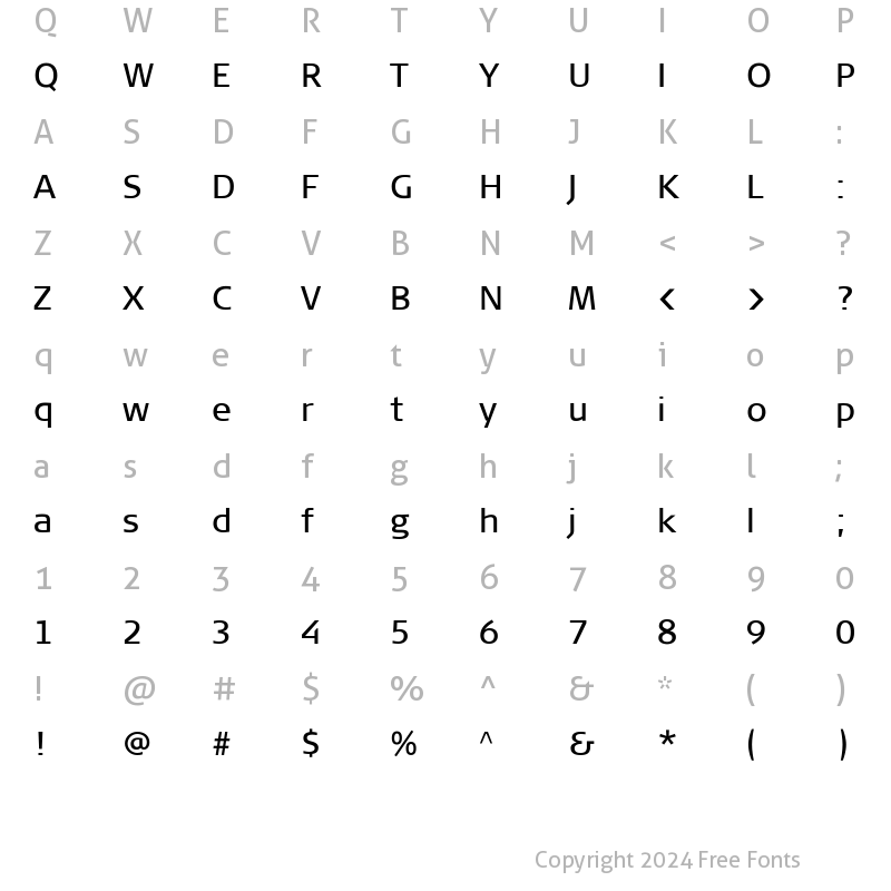 Character Map of SignaColumn-Book Regular