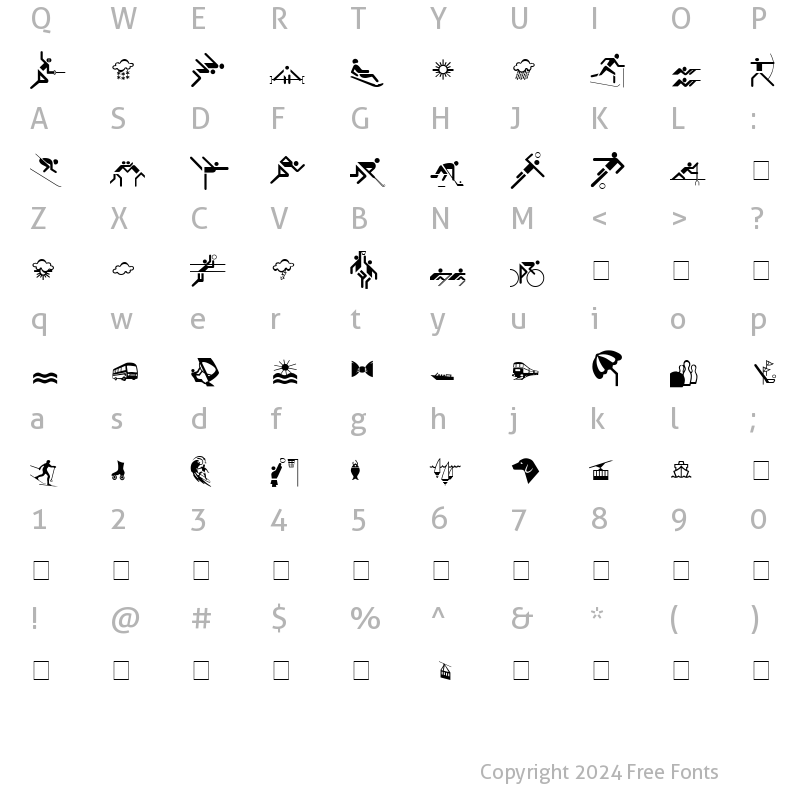 Character Map of Signs Normal