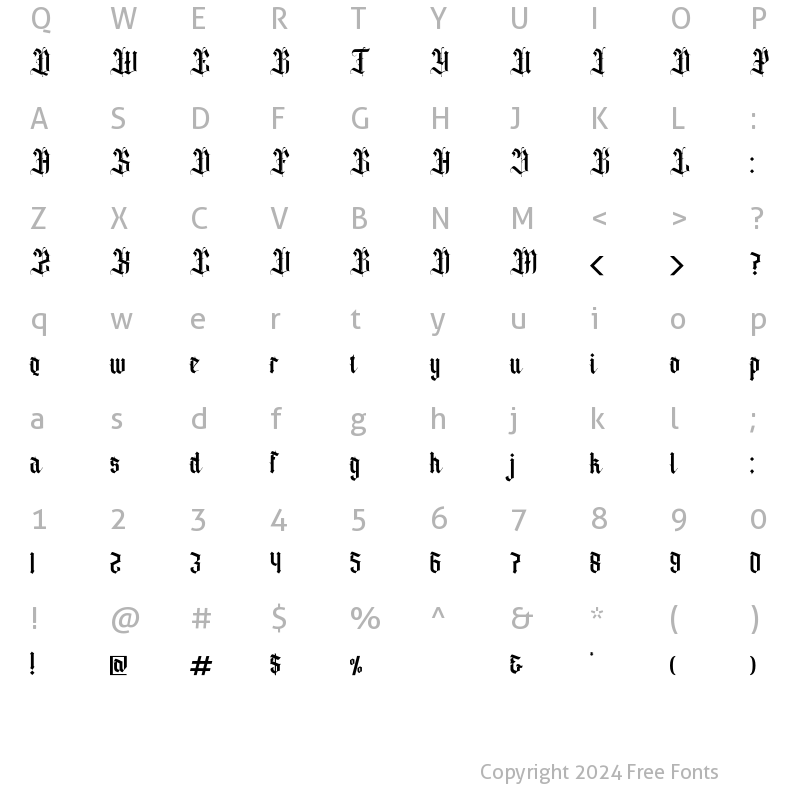 Character Map of Silafejira Regular